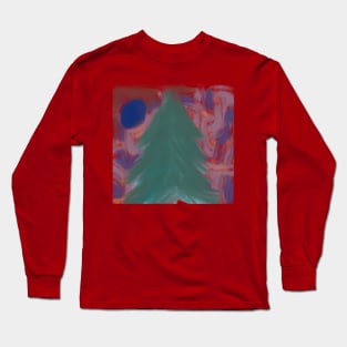 Abstract forest moon Long Sleeve T-Shirt